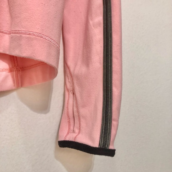 Lululemon Rise and Shine Pullover Bleached Coral Black 1/2 Zip Long Sleeves - Picture 8 of 11